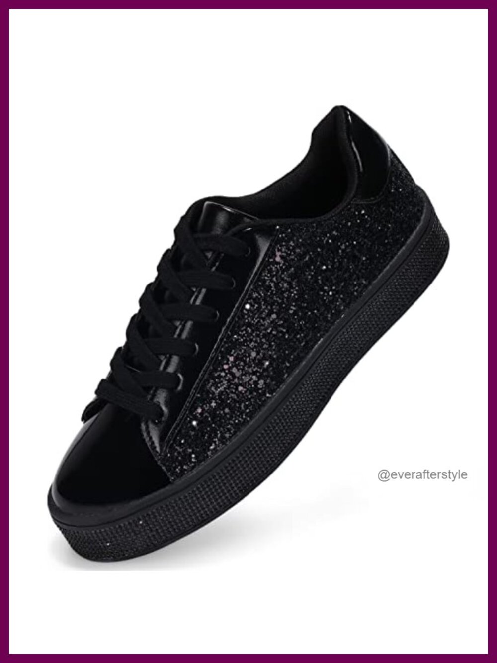 Women's Glitter Lace-Up Sneakers Sparkly Wedding Bridal Shoes